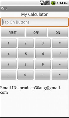 My First Android Application